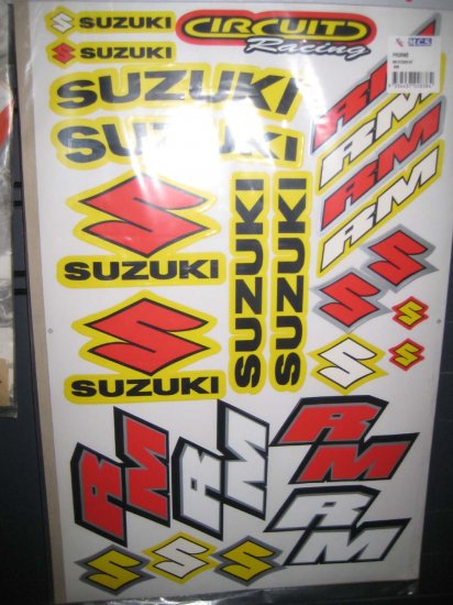 Sticker sheet - Suzuki RM - Click Image to Close
