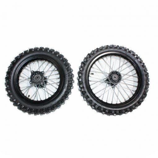 BLK 12mm 14 Inch Front + 15mm 12 inch Rear Wheel Rim Tyre Tire P - Click Image to Close