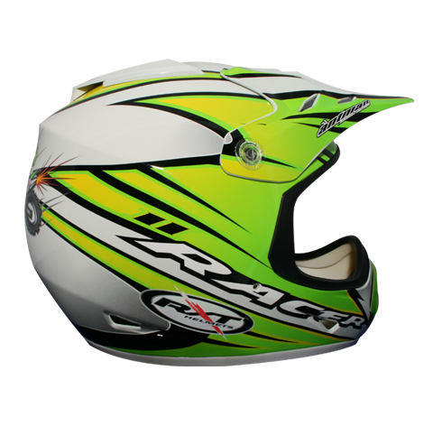 RXT Racer Kids MX Helmet - Green - Click Image to Close
