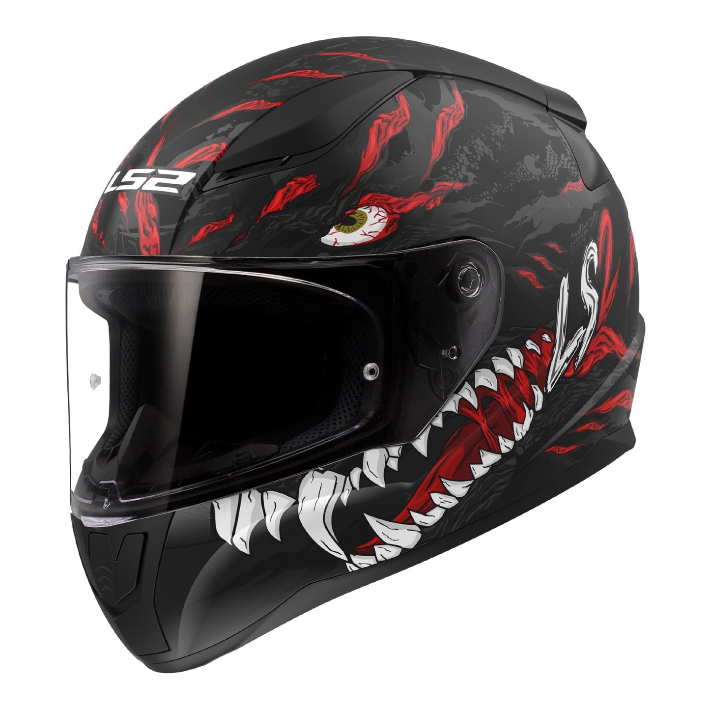 LS2 FF353 Rapid II (XL) Kaiju - Matte Black / Red / White 06