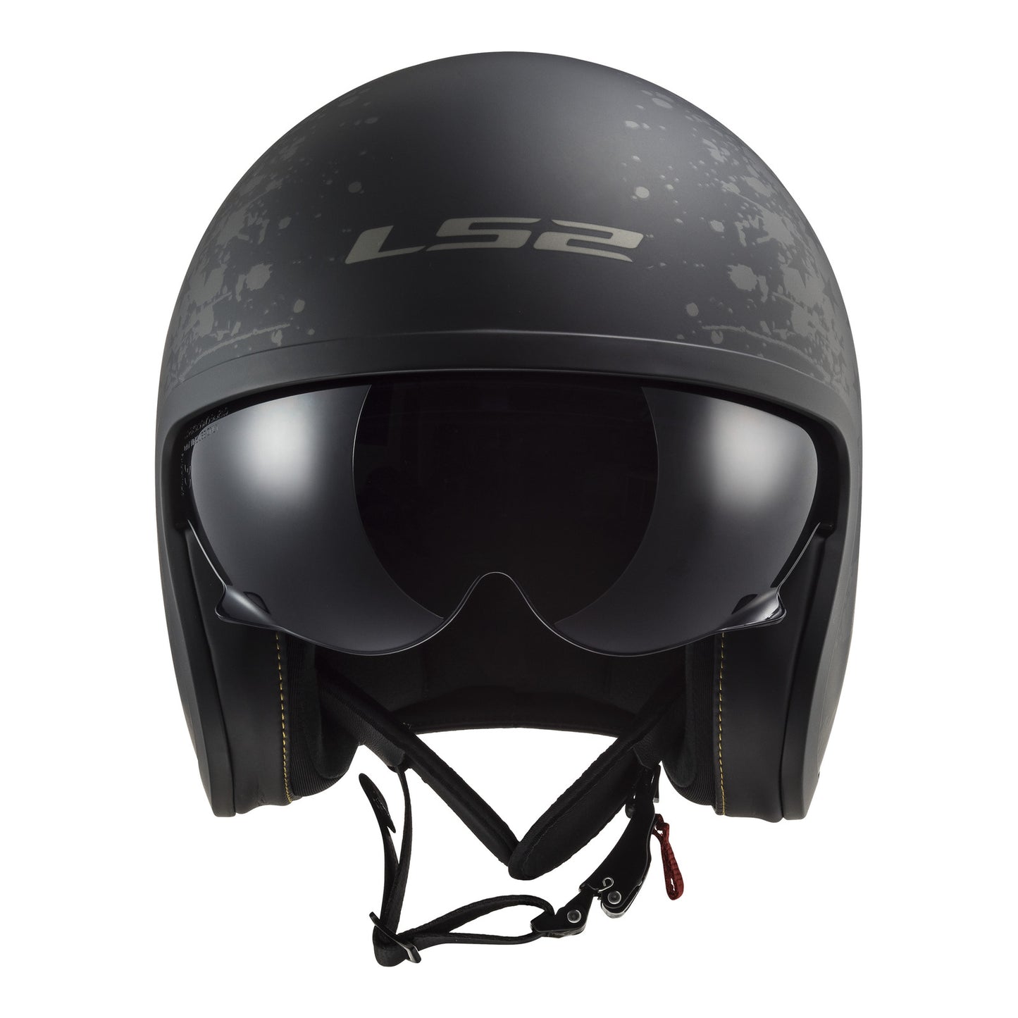 LS2 OF599 Spitfire II (L) - Matte Black Flag Helmet 06