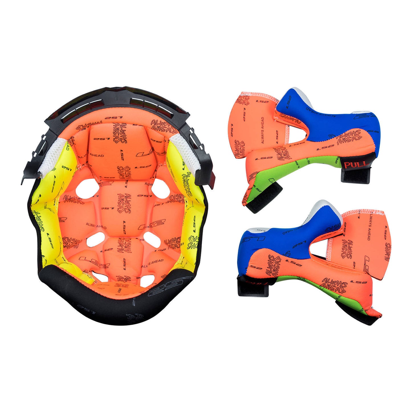 LS2 MX470 SUBVERTER LINER/CHEEK PAD SET COLOURFUL 2XL