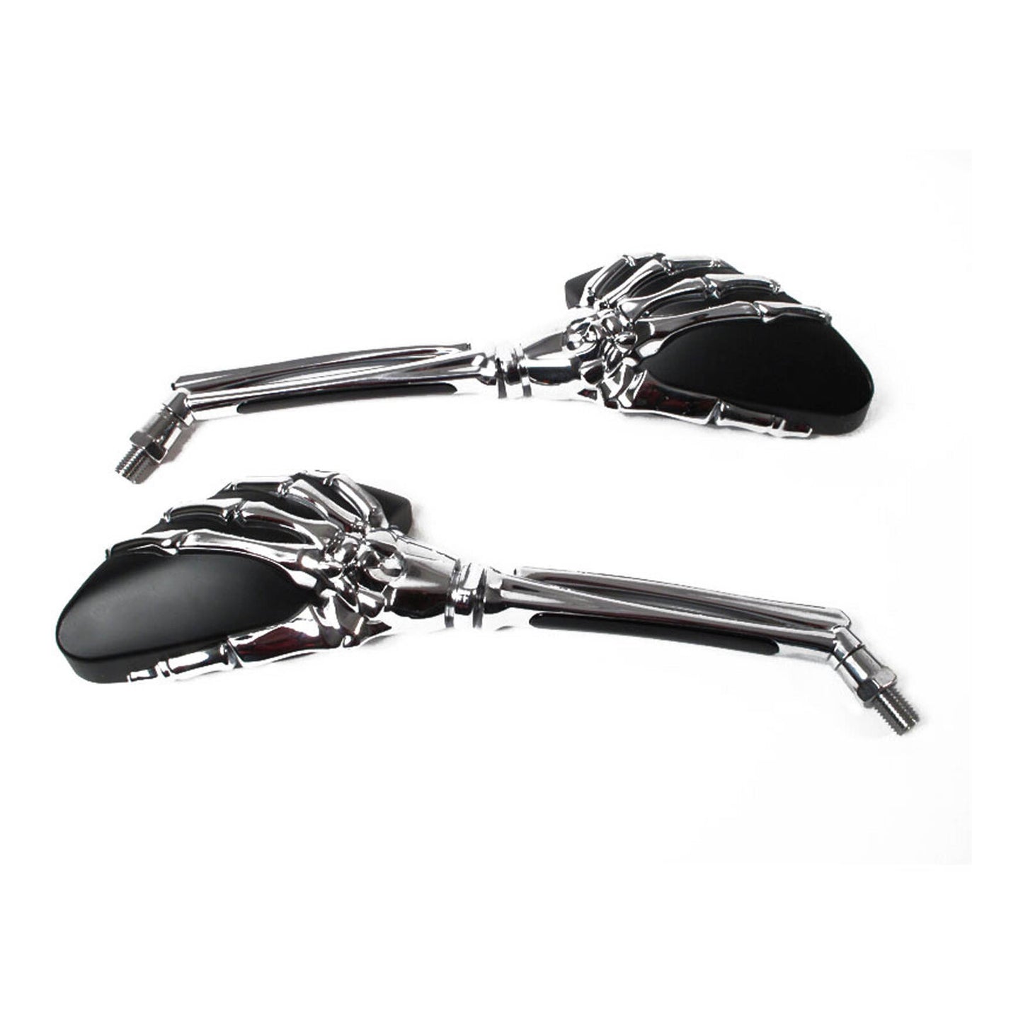 Whites Mirror Universal Skeleton Hand Chrome/Black 10mm (Pair)