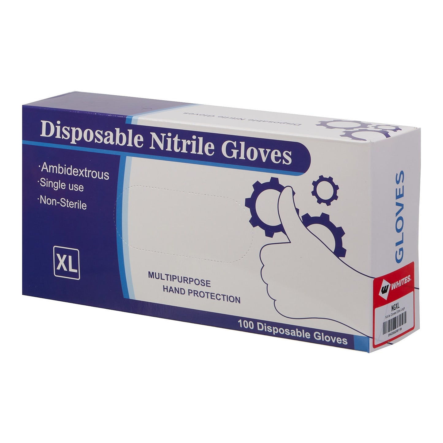 Whites Nitrile Gloves (XL)