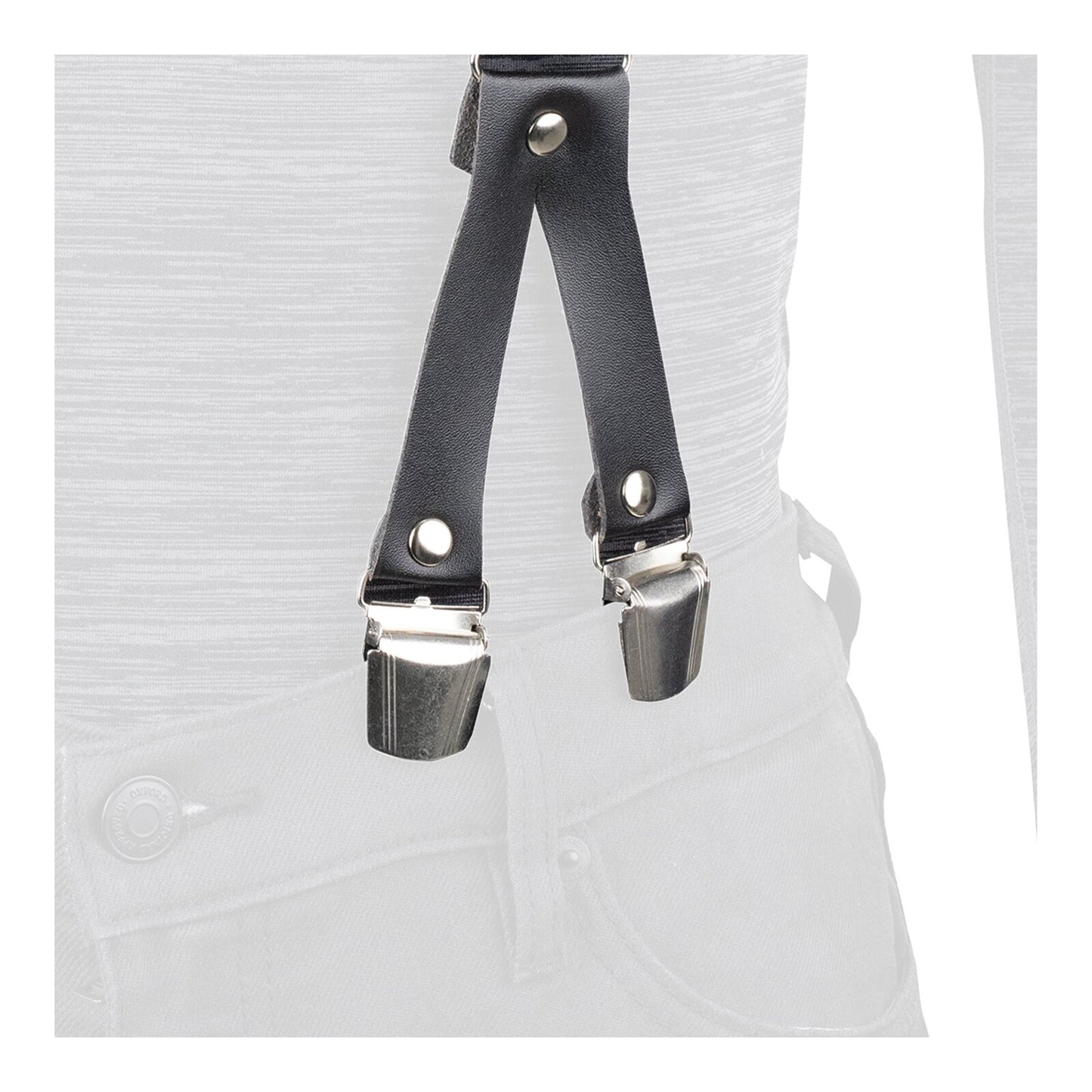 Oxford Riggers Braces Chic Black