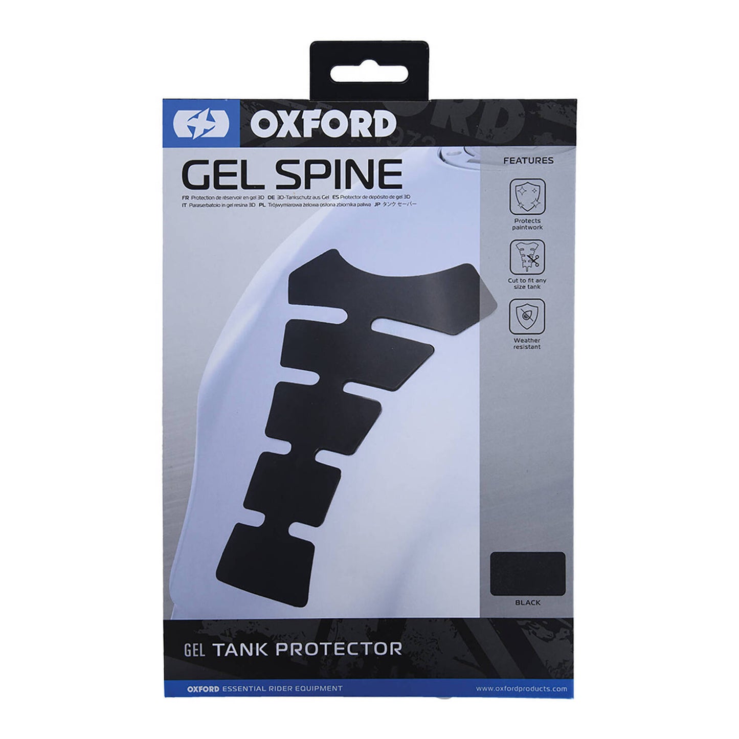 Oxford Original Spine Gel Tank Pad - Black (Replaces OXOF838)