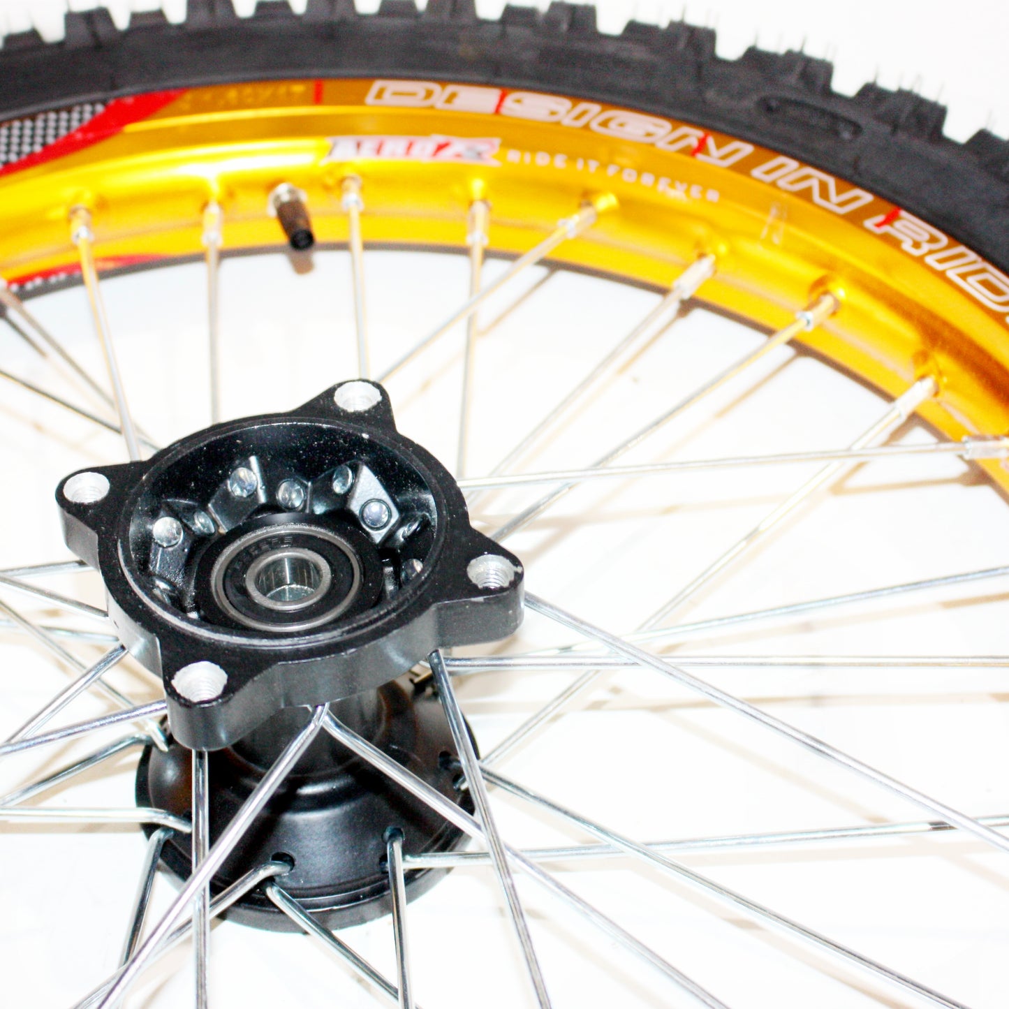 GOLD 15mm Axle 70/100 - 17 17" Inch Front Wheel Rim Tyre Tire PIT PRO Dirt Bike