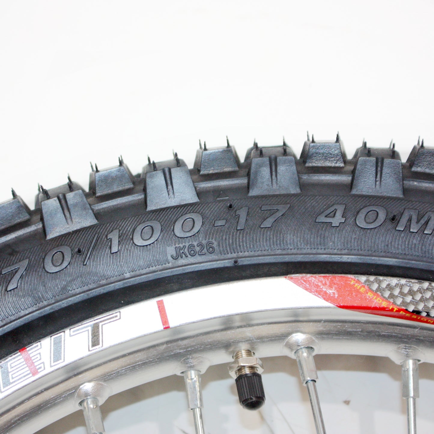 SILVER 15mm Axle 70/100 - 17 17" Inch Front Wheel Rim Tyre PIT PRO Dirt Bike