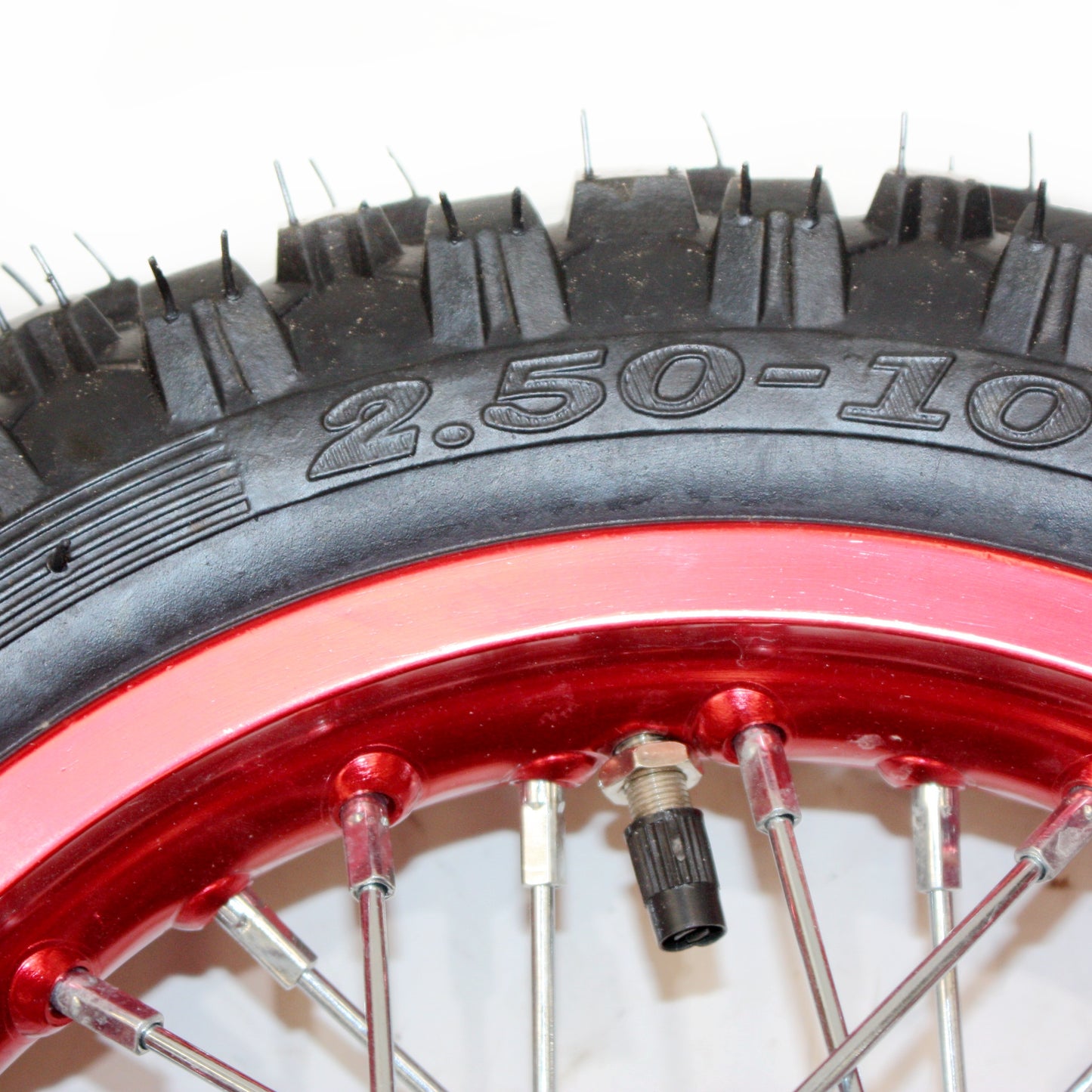 RED 15mm 2.50 - 10 10" Inch Front Wheel Rim Tyre Tire PIT PRO Trail Dirt Bike