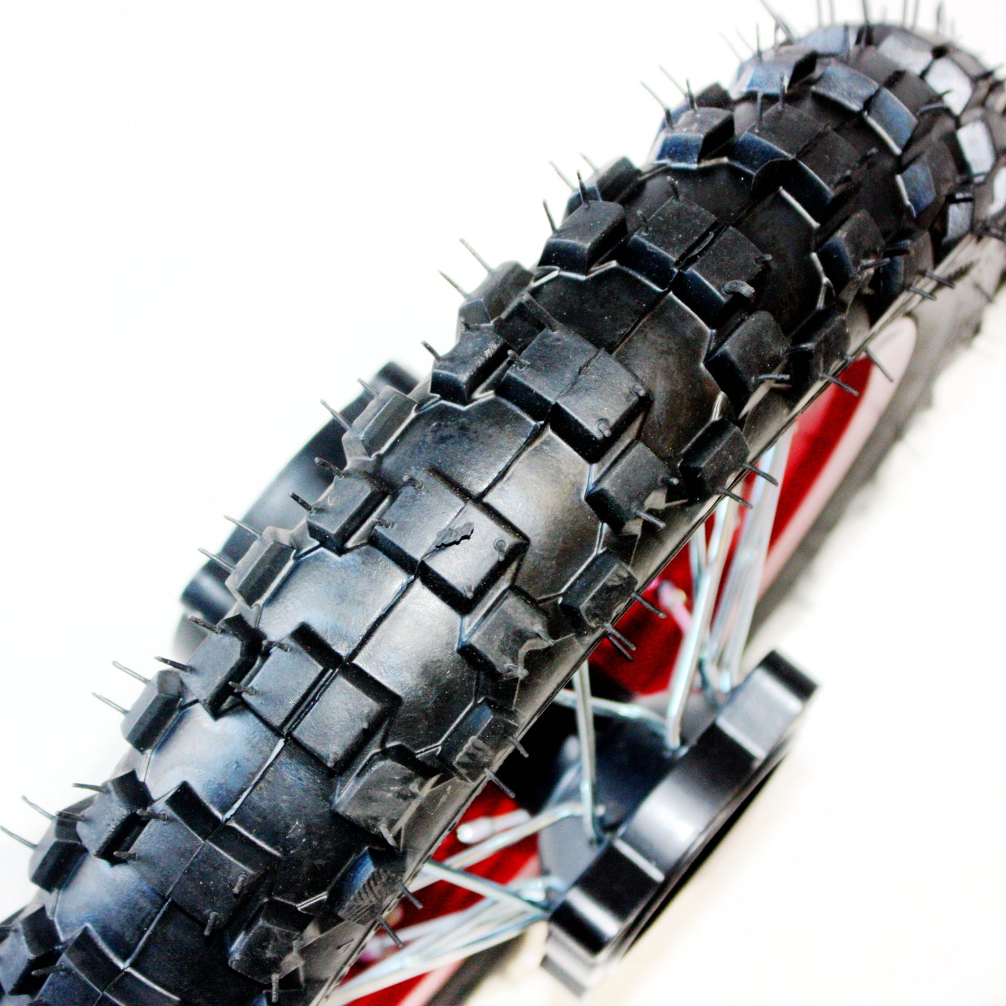 RED 2.50 - 10 10" Inch Rear Back Wheel Rim Knobby Tyre Tire PIT Trail Dirt Bike