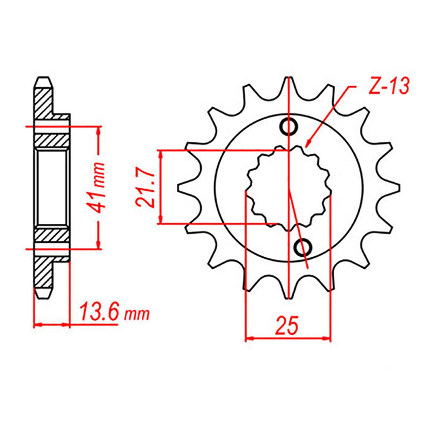 MTX 1307 Steel Front Sprocket #520 (15T) (10-MBN-15)