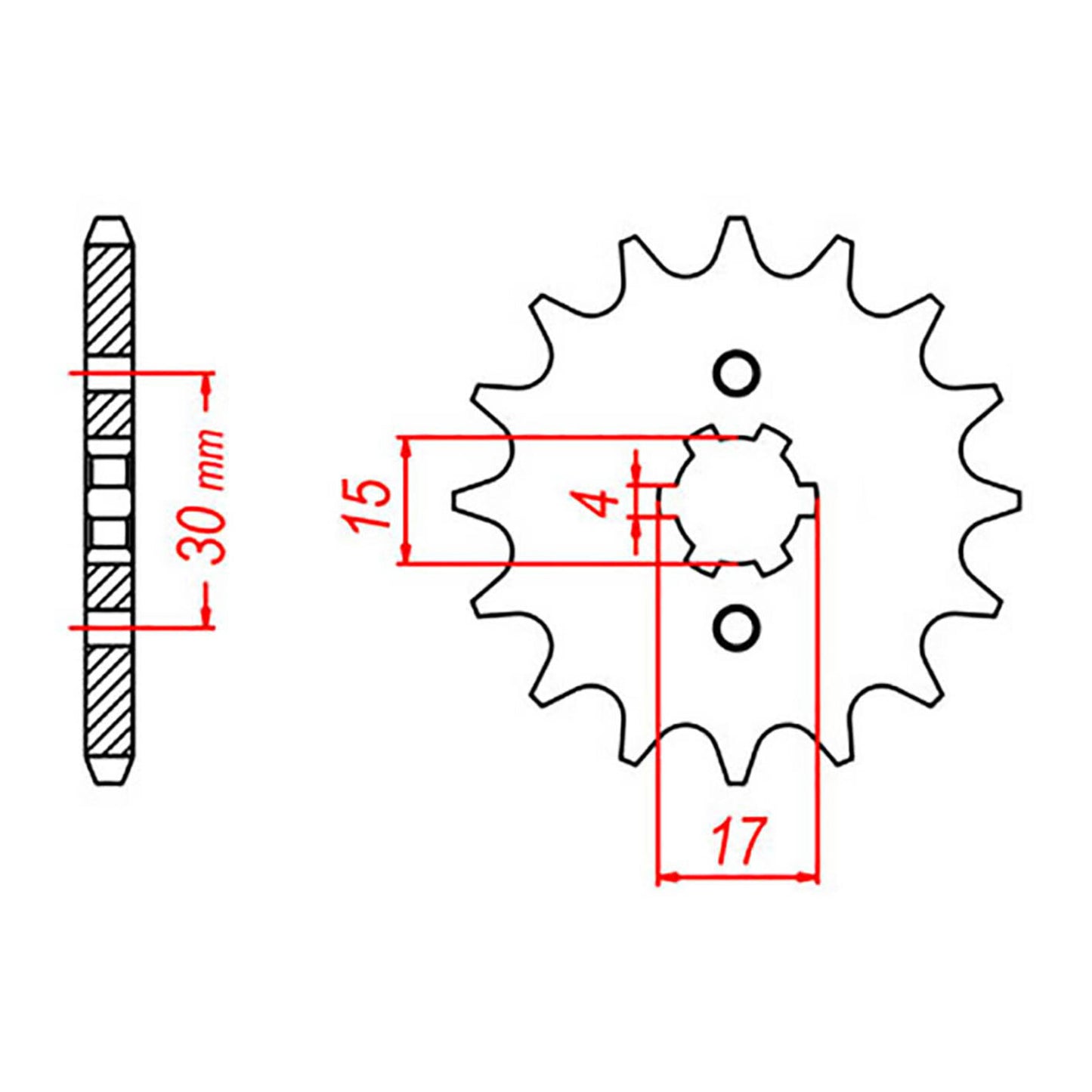 MTX 274 Steel Front Sprocket #428 (14T) (10-436-14)
