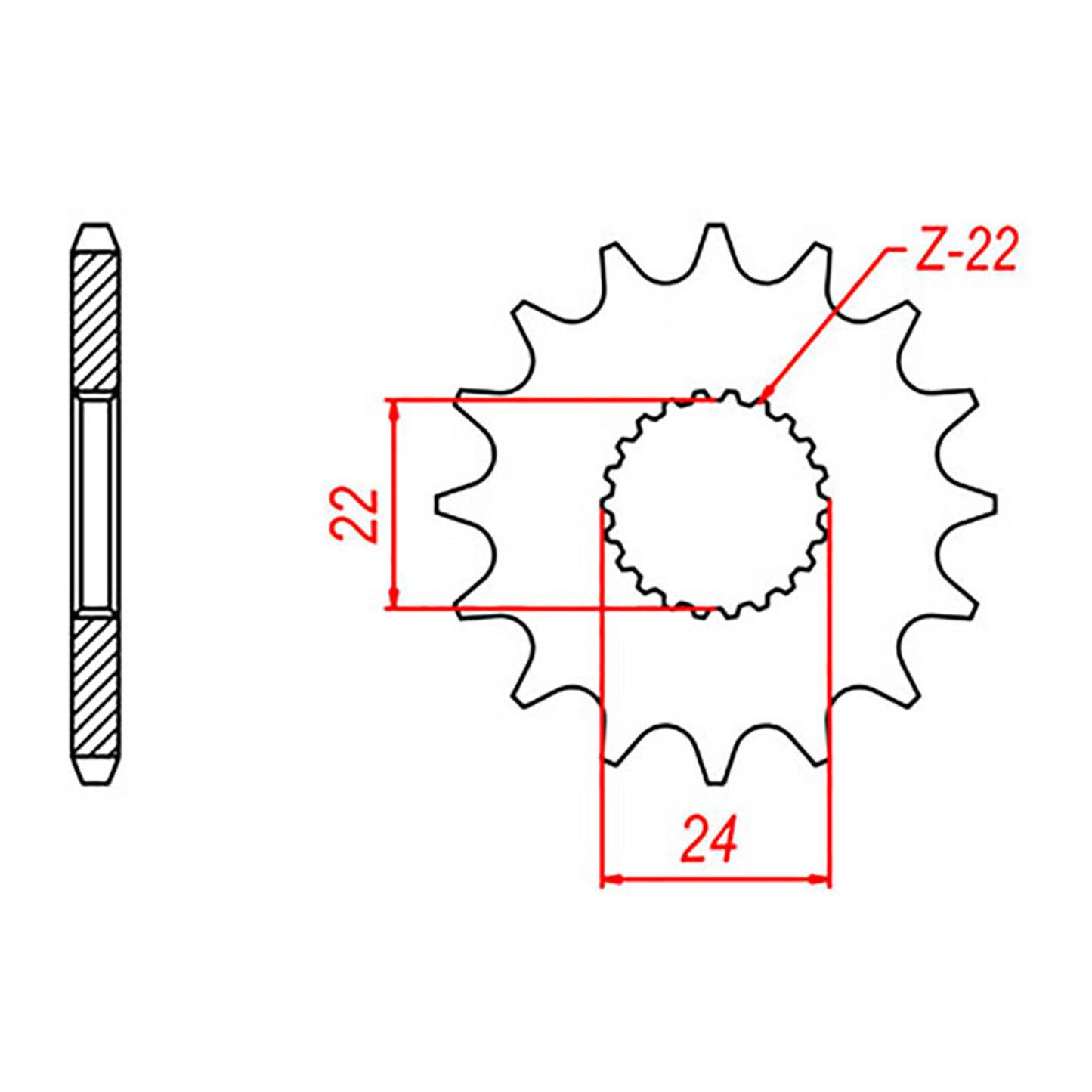 MTX 394 Steel Front Sprocket #520 (17T) (10-394-17)