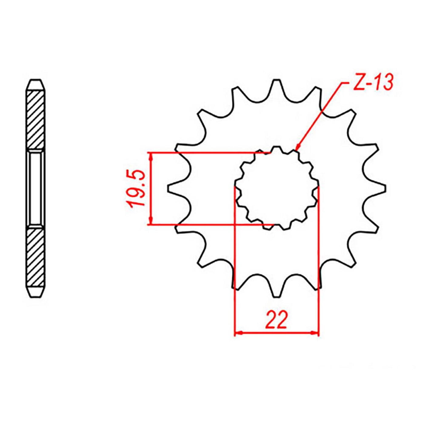 MTX 1439 Steel Front Sprocket #520 (15T) (10-05C-15)