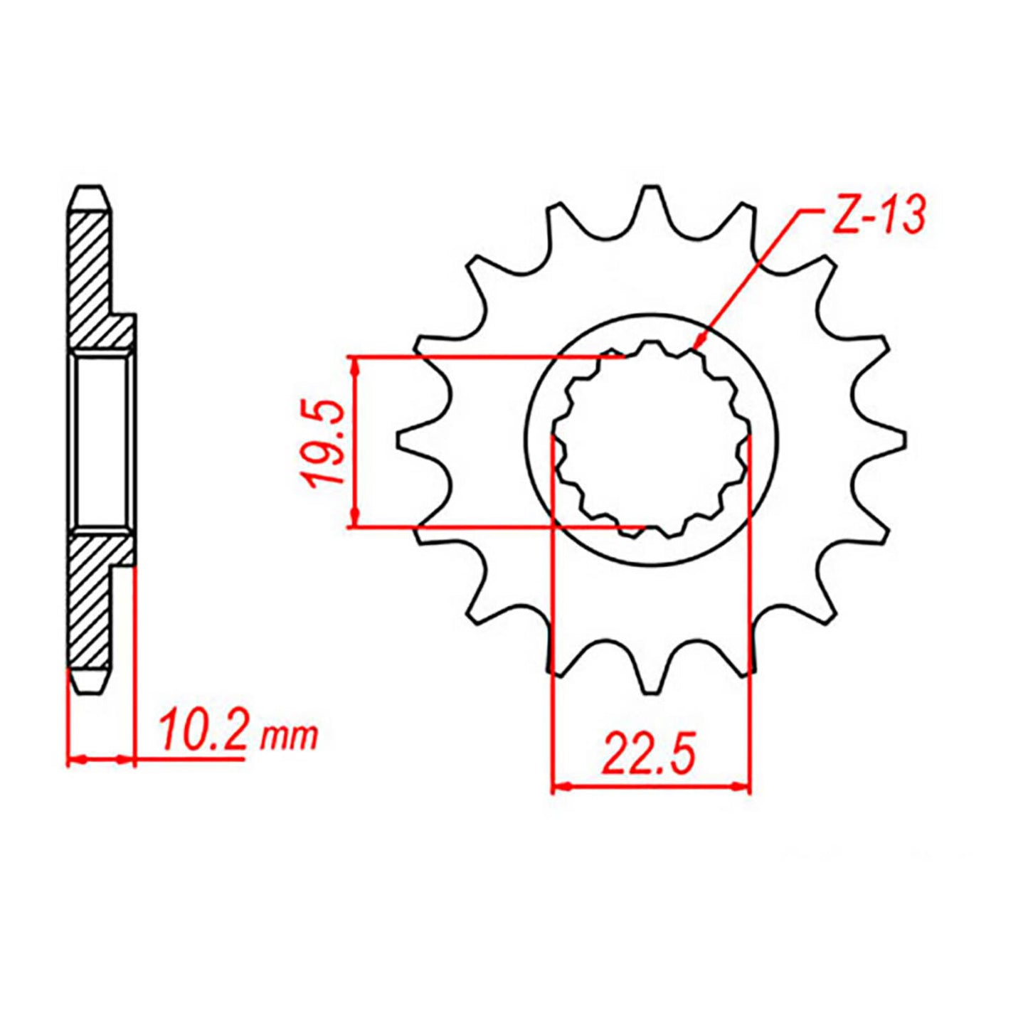MTX 432 Steel Front Sprocket #520 (12T) (10-143-12)