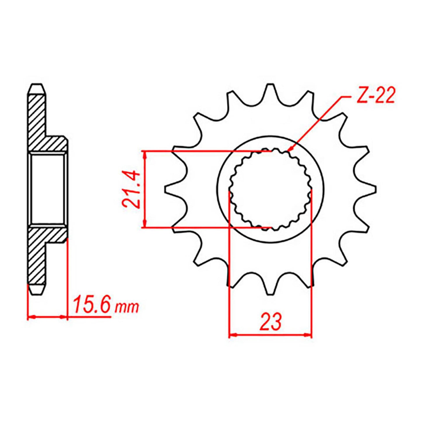 MTX 577 Steel Front Sprocket #520 (16T) (10-2NX-16)