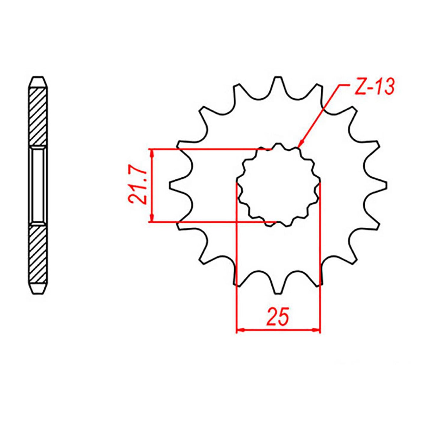 MTX 520 Steel Front Sprocket #525 (17T) (10-156-17)