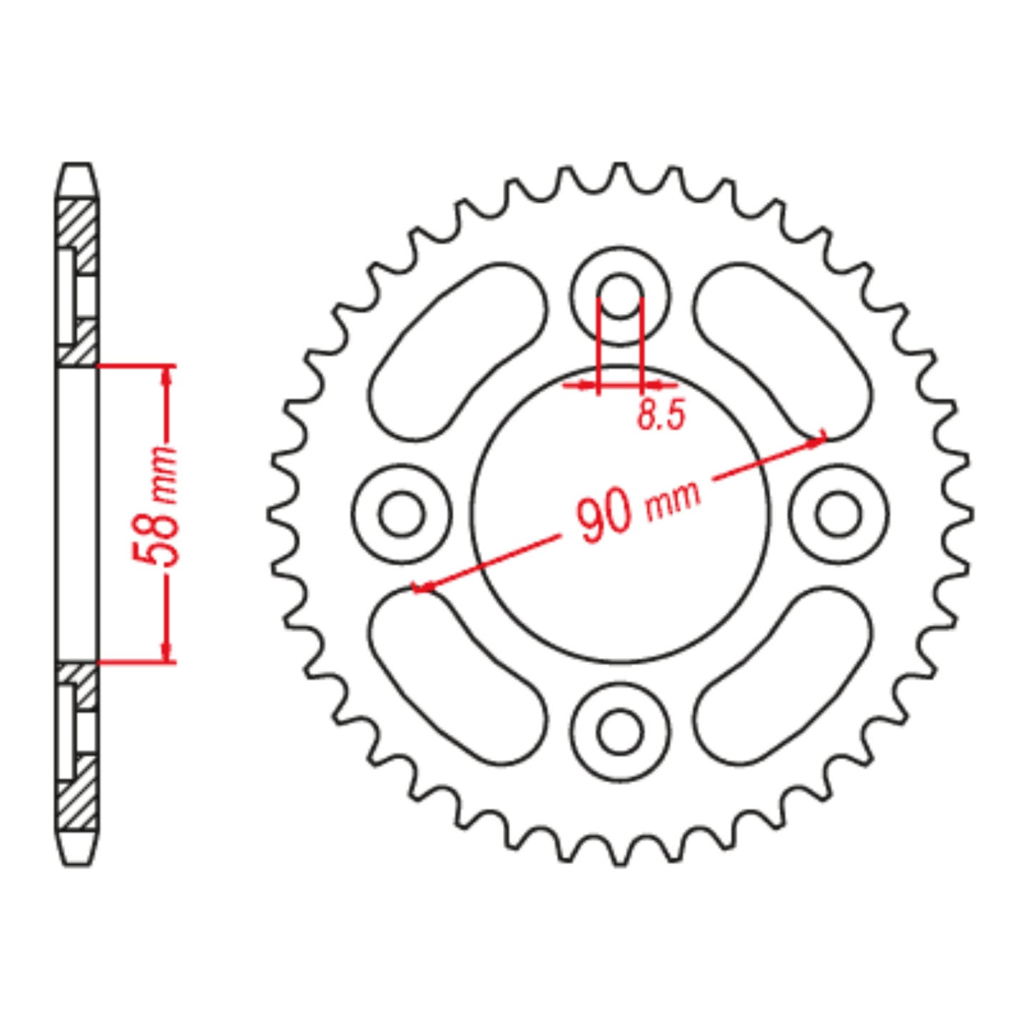 MTX 1212 Steel Rear Sprocket #428 (37T)