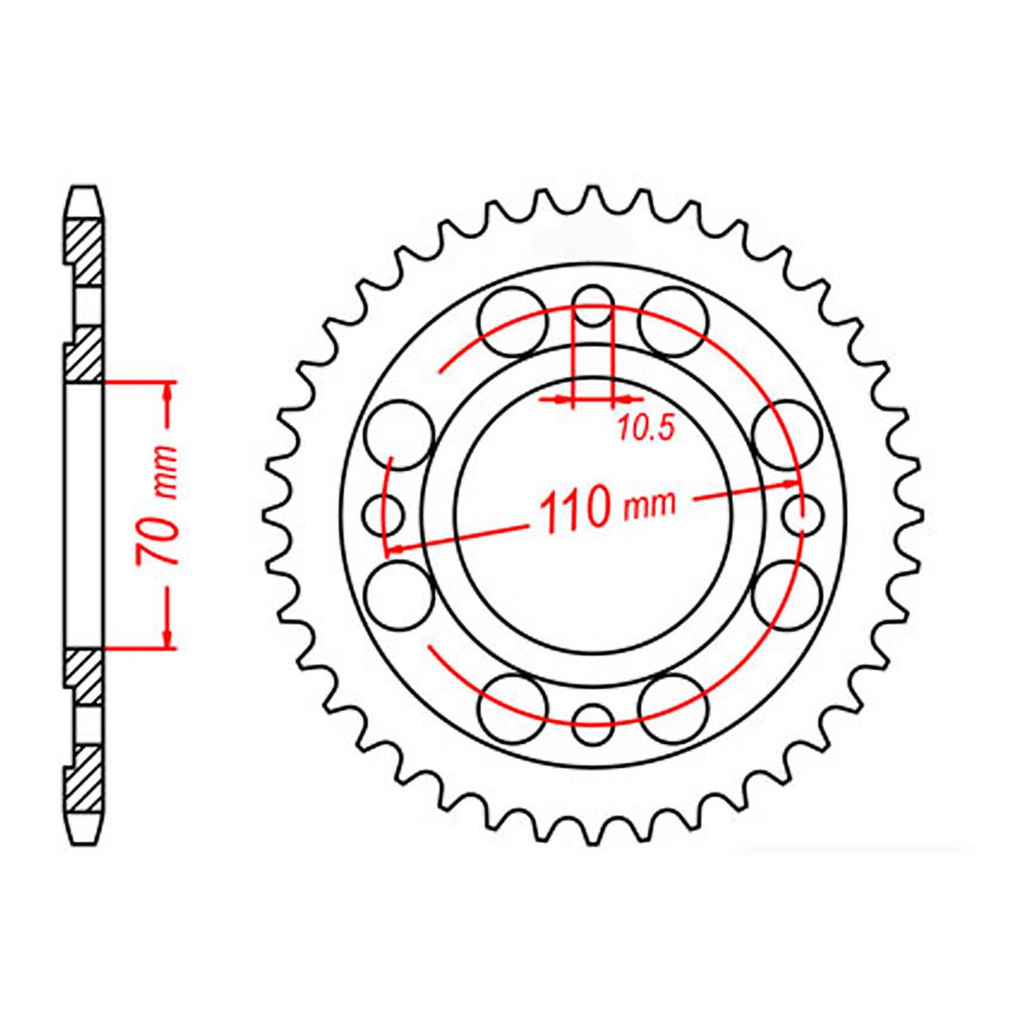 MTX 246 Steel Rear Sprocket #530 (41T) (11-413-41)