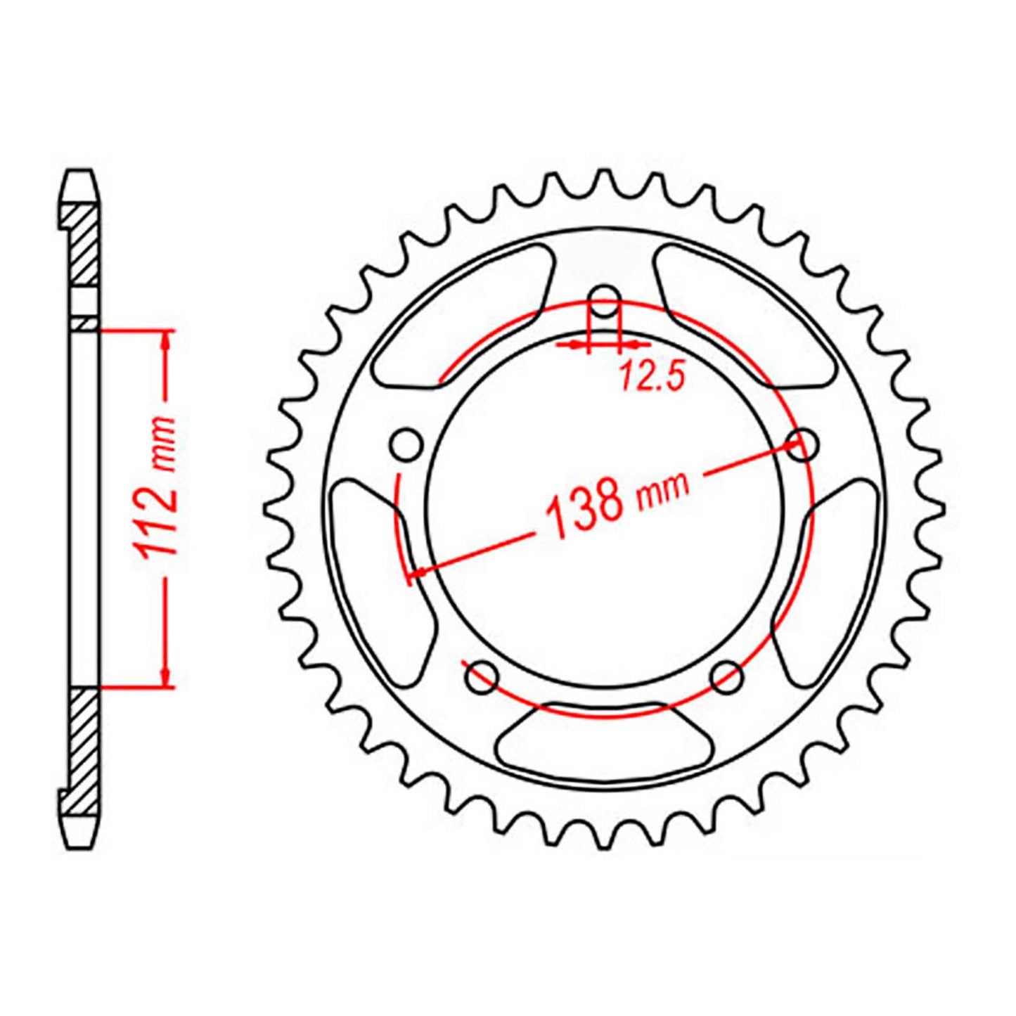 MTX 302 Steel Rear Sprocket #530 (43T) (11-MW0-43)