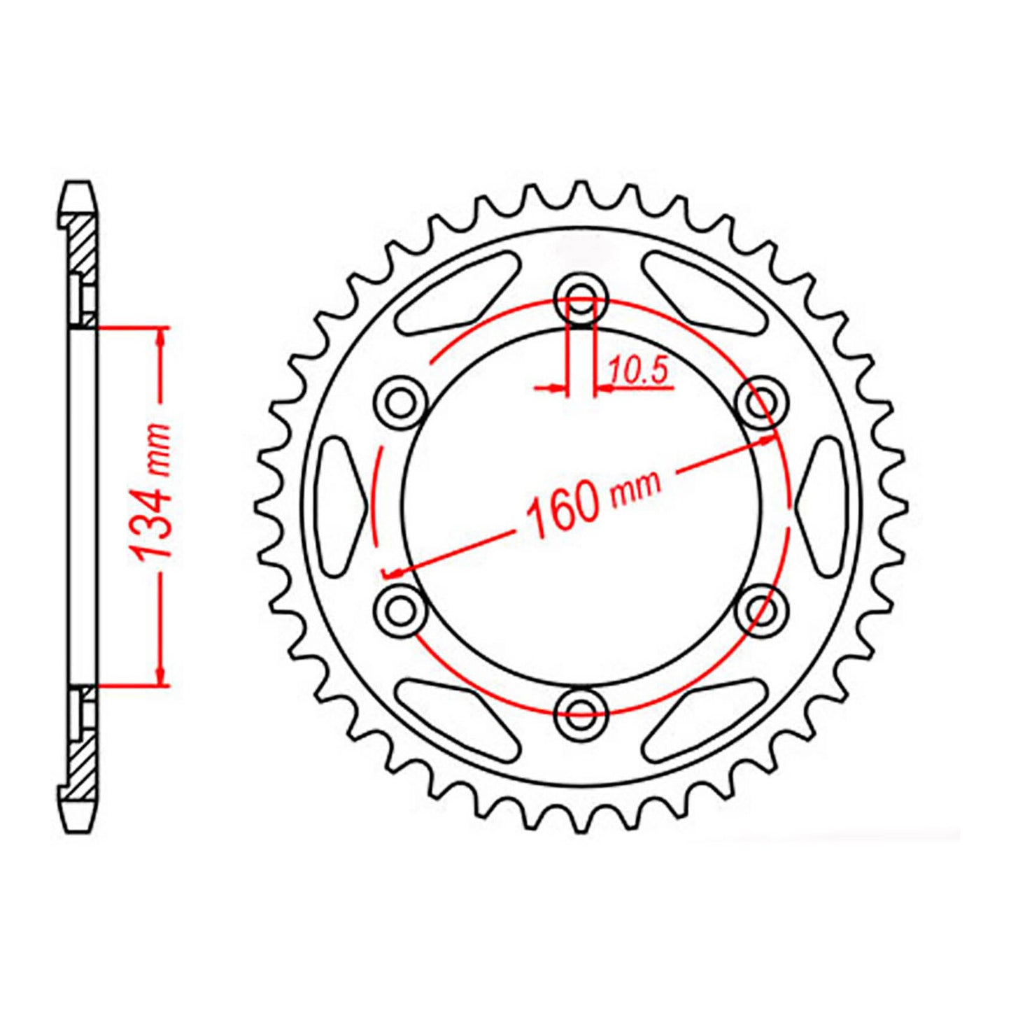 MTX 1306 Steel Rear Sprocket #530 (41T) (11-MCJ-41)