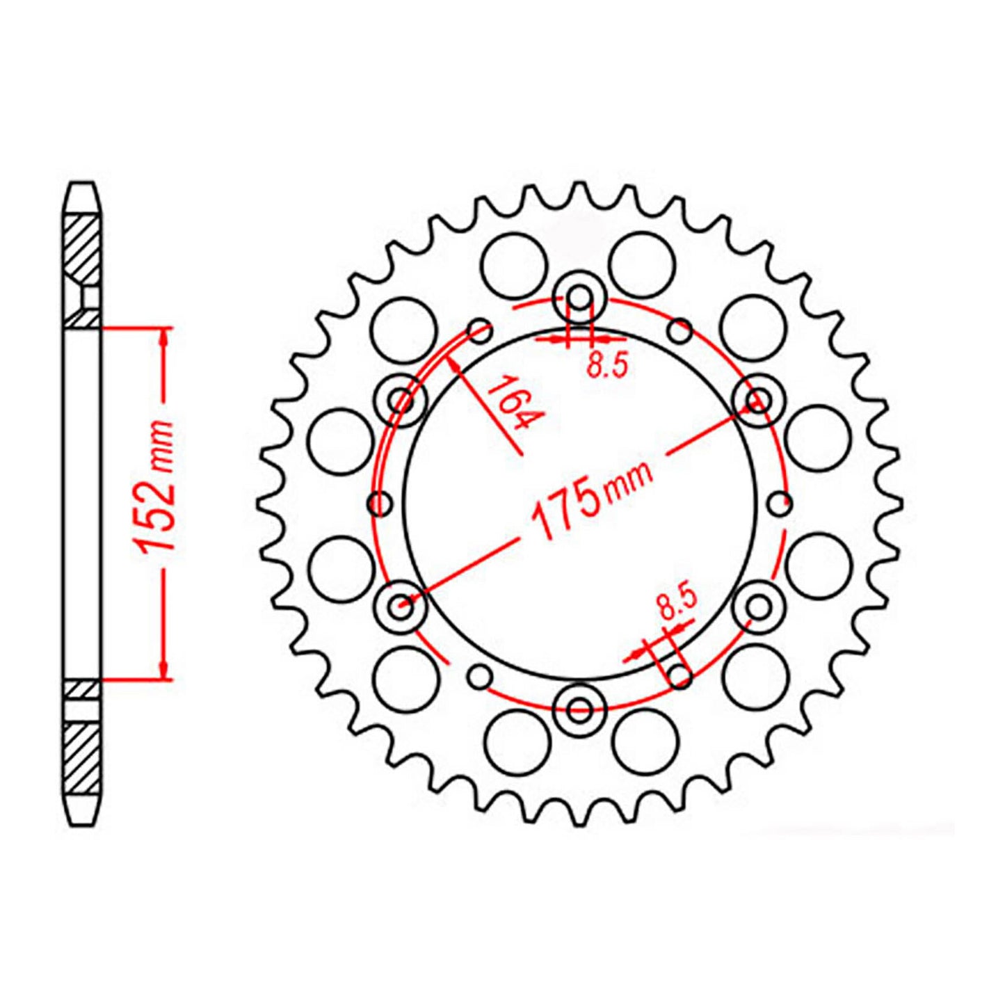 MTX 853 Steel Rear Sprocket #520 (48T) (11-2H0-48)