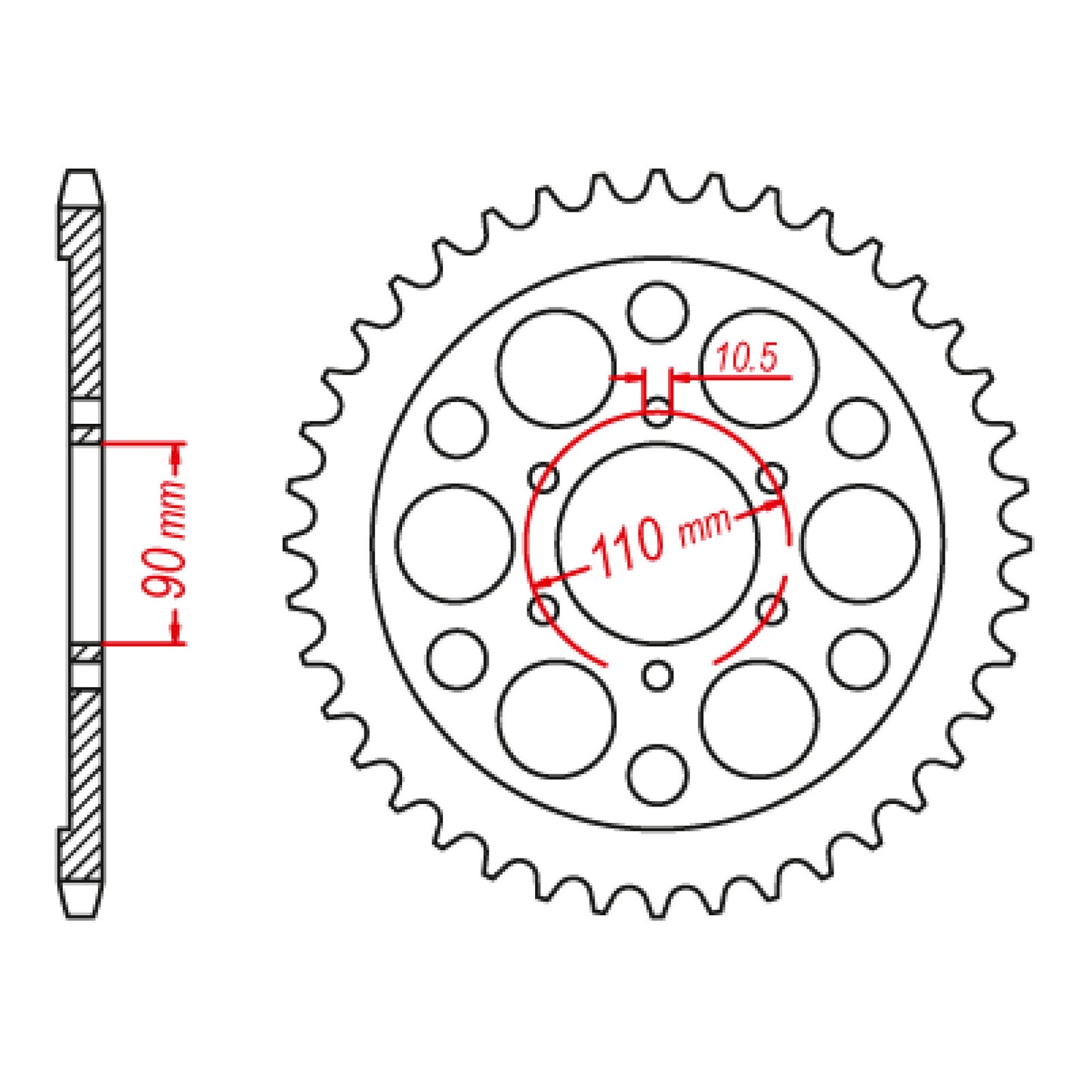 MTX 858 Steel Rear Sprocket #630 (35T) (11-5A8-35)