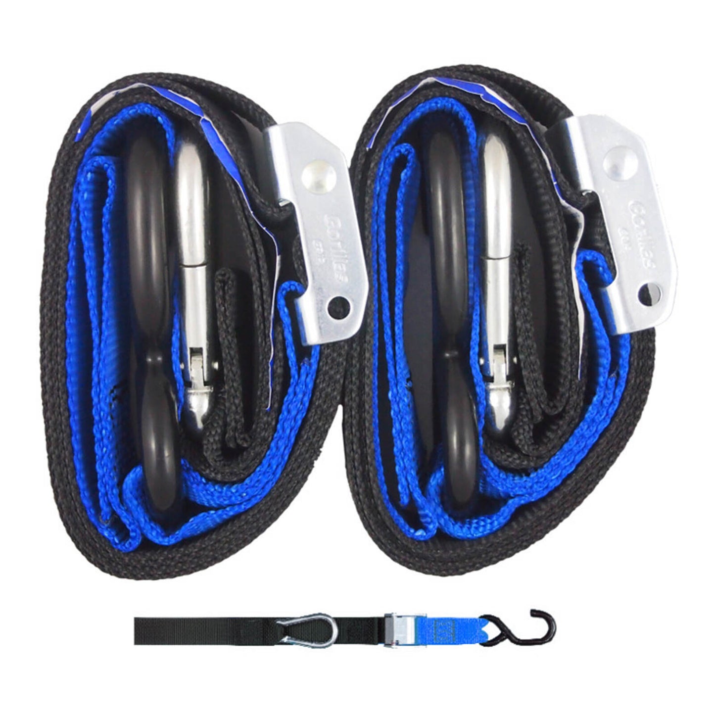 GORILLAS GRIP TIE DOWN 38MM S/HK BLK/BLU LOOP