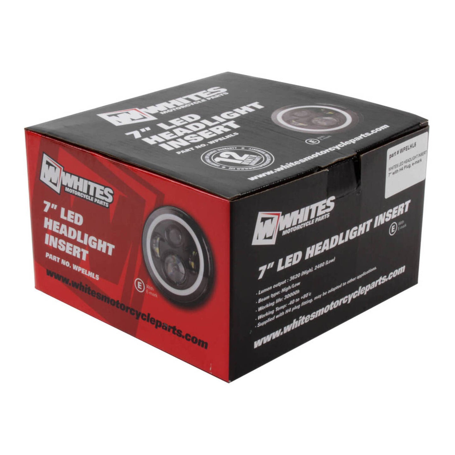 Whites LED Headlight Insert 7" with H4 Plug E-mark