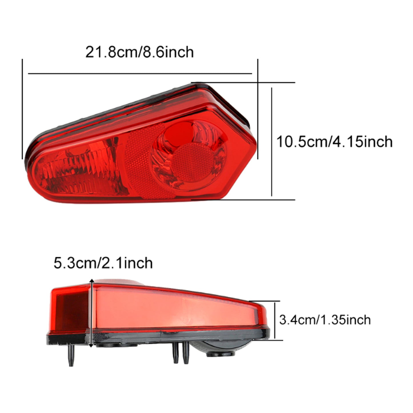Whites Tail Light Lens Only Polaris (Replaces 241153 and 241154)