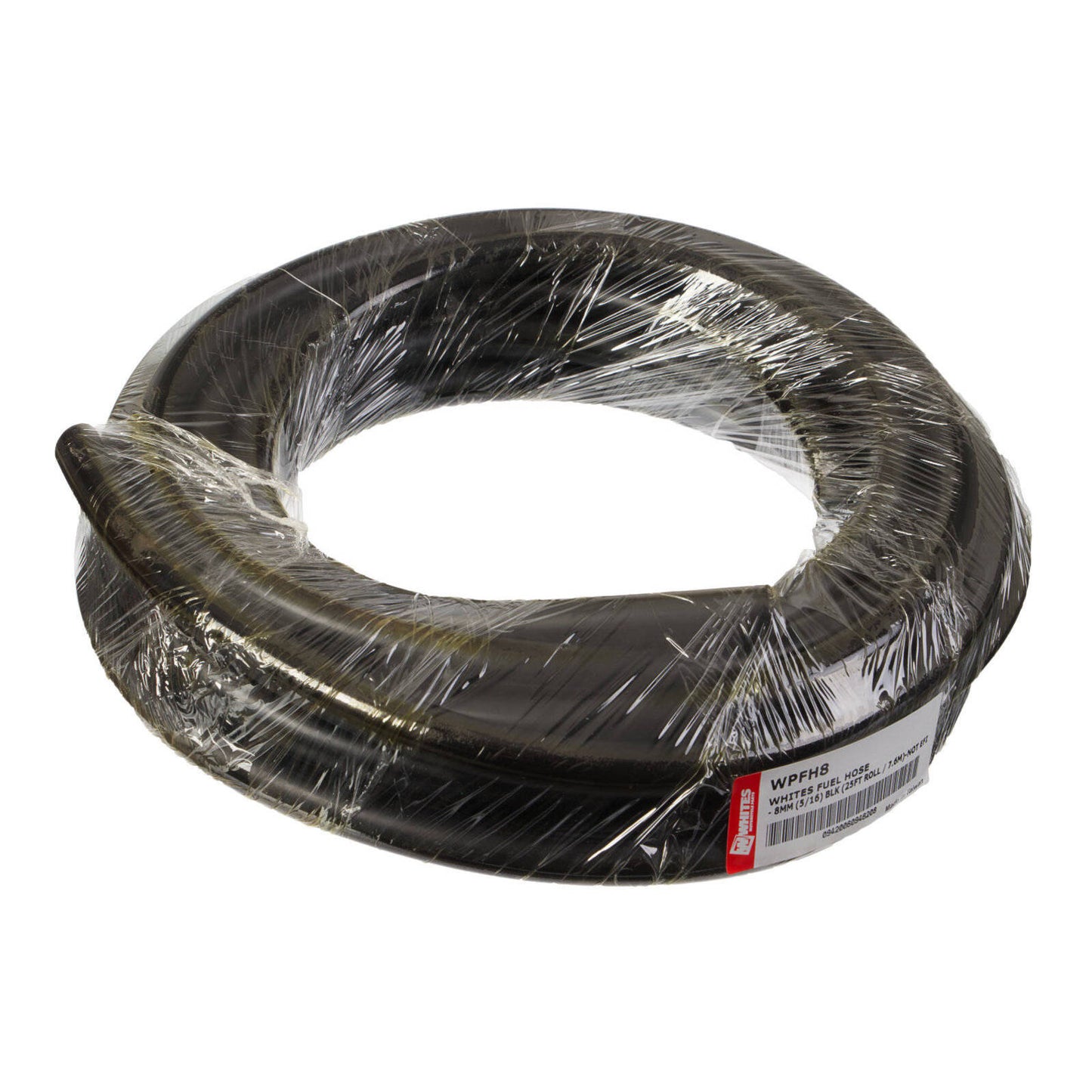 WHITES FUEL HOSE - 8MM (5/16) BLK (25FT ROLL / 7.6M)-NOT EFI