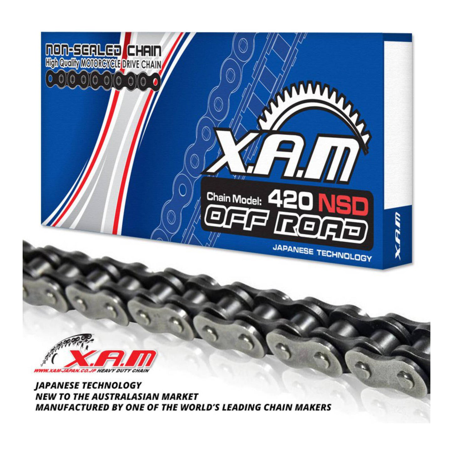 XAM 420NSD Non-Sealed Chain (80L) with Clip Link