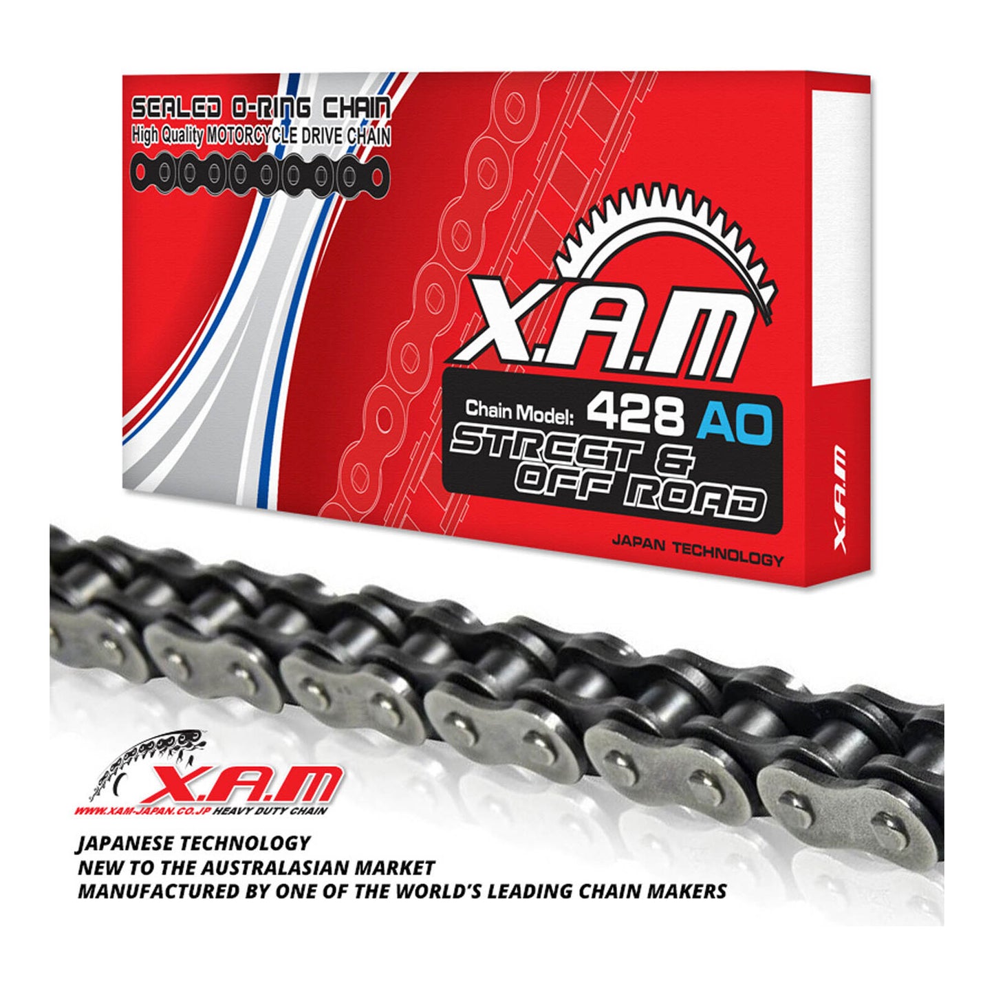 XAM 428AO O-Ring Chain (132L) with Clip Link