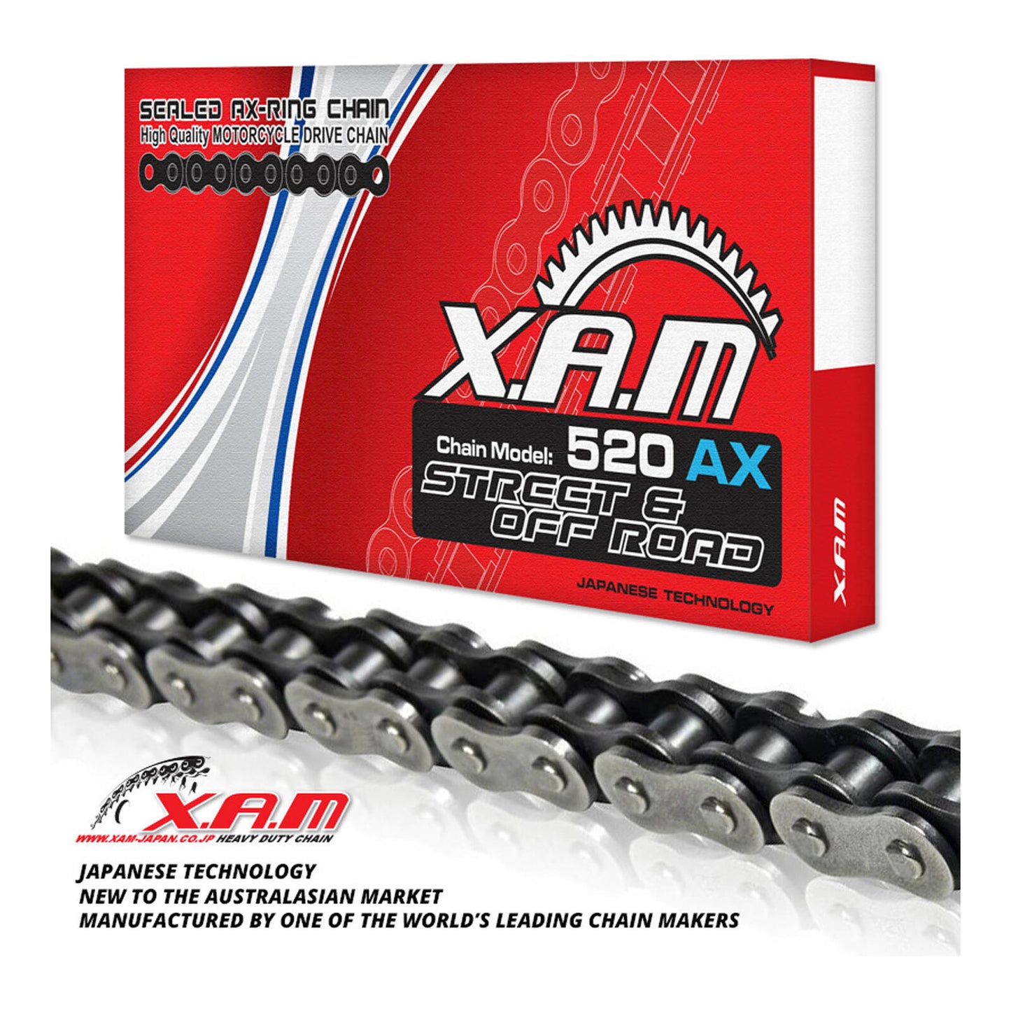 XAM 520AX X-Ring Chain (120L) with Clip Link