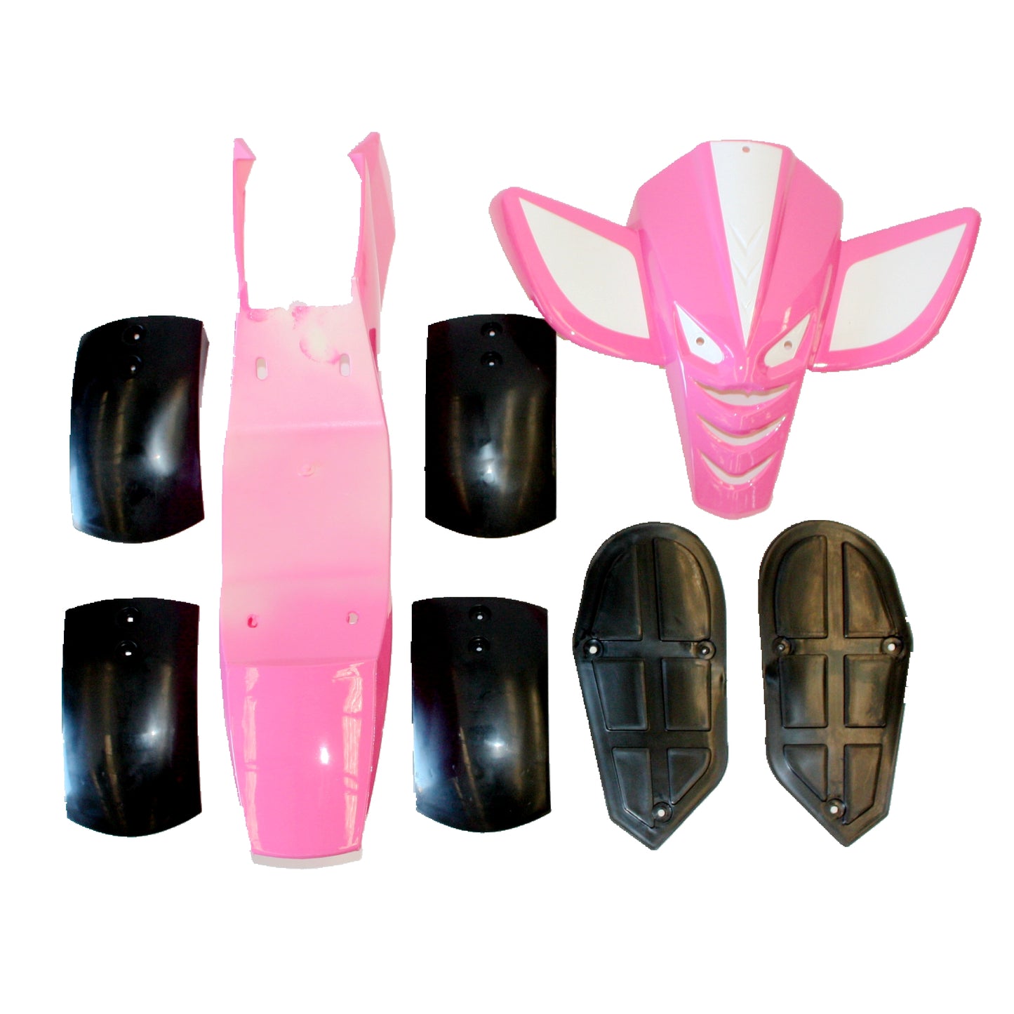 PINK Plastic Fairing Fuel Tank Seat Mud Guard Foot Rest 49cc Quad Dirt Bike ATV