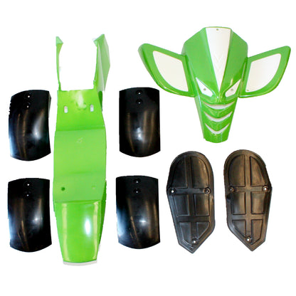 GREEN Plastics Fairing Guards Mud Guard Foot Rest 49cc Mini Quad Dirt Bike ATV