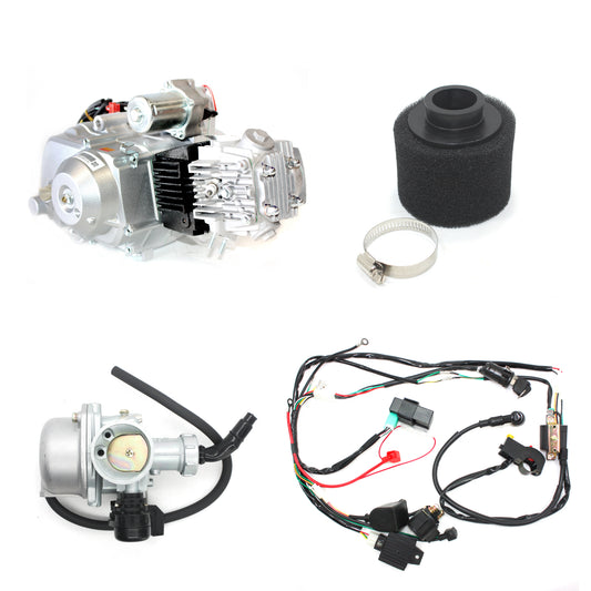 BT 125cc 1+1 Auto Engine Motor + Wiring Kit + Carby QUAD DIRT BIKE ATV BUGGY