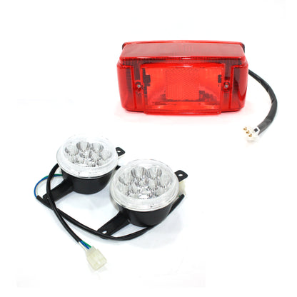 12V Left Right Head + Tail Light Lamp 150cc 250cc Bull Farm Quad Dirt Bike ATV