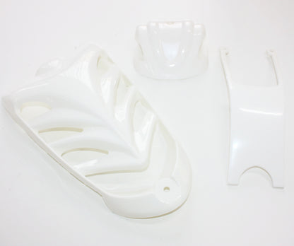 WHITE Plastics Fairing Fenders Cover Guard Kit 250cc Dinosaur Quad Dirt Bike ATV