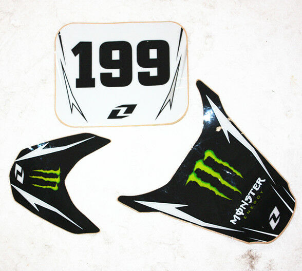 3M 199 MONSTER Decals Graphics Sticker Kit CRF50 Fairing PIT PRO Trail Dirt Bike