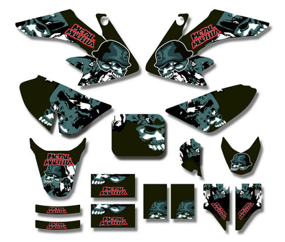 3M METAL MULISHA Decals Graphics Sticker Kit CRF50 Fairing PIT PRO Dirt Bike