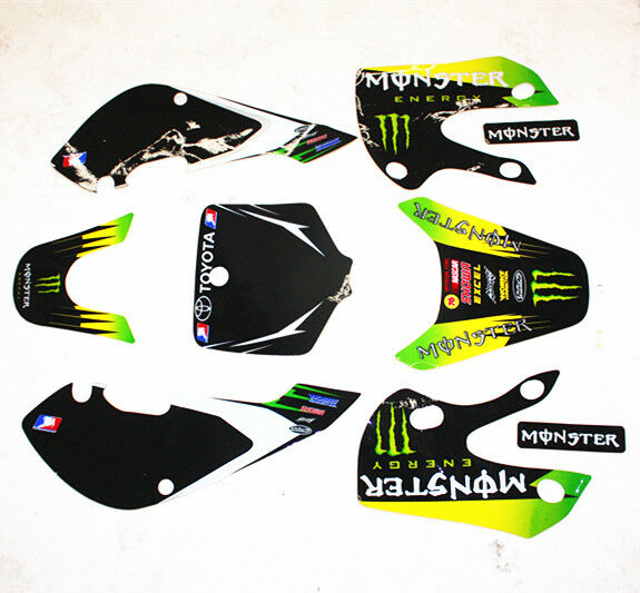 3M MONSTER Decals Graphic Stickers Kit KLX110 Style Fairing PIT PRO Dirt Bike