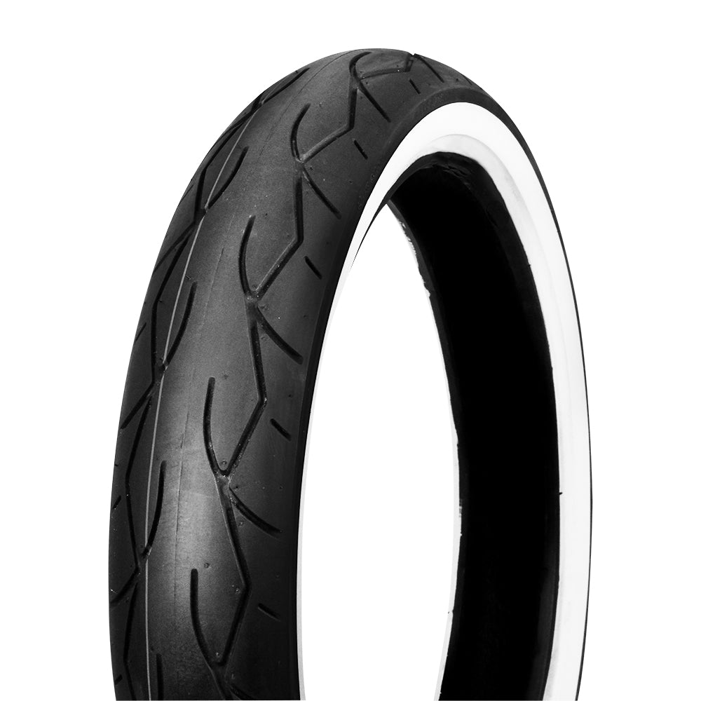 Vee Rubber Tyres VRM302 White Wall MT90B16 72H Tubeless Front