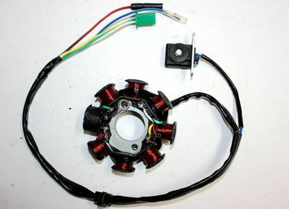 8 Pole Magneto Stator+ Flywheel GY6 125cc 150cc Quad Dirt Scooter Bike ATV Buggy