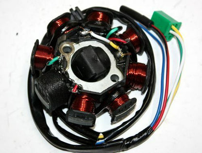 8 Pole Magneto Stator+ Flywheel GY6 125cc 150cc Quad Dirt Scooter Bike ATV Buggy