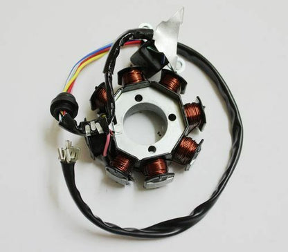 8 Poles Magneto Stator + Flywheel 200c 250cc Engine PIT Trail Quad Dirt Bike ATV