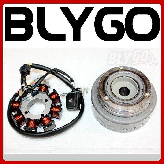 8 Poles Magneto Stator Roller Flywheel 200cc 250cc Engine PIT Quad Dirt Bike ATV