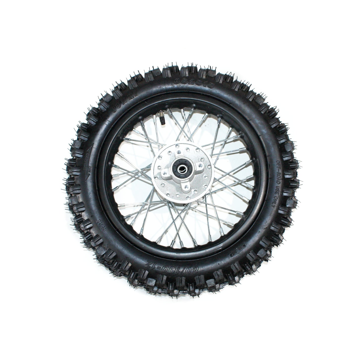 BLACK 12mm Axle 3.00 - 12 12&quot; Inch Rear Back Wheel Rim + Tyre PIT PRO Dirt Bike