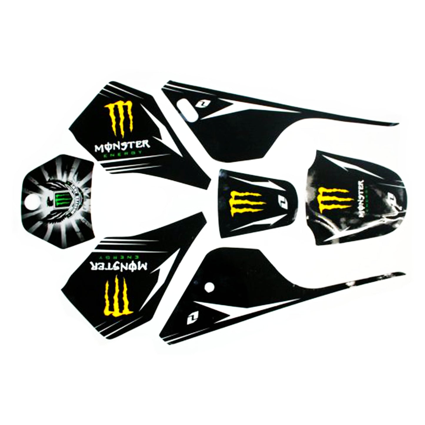 3M MONSTER Decals Graphics Sticker Kit YAMAHA PEEWEE 80 PW80 PY80 Fairing Bike