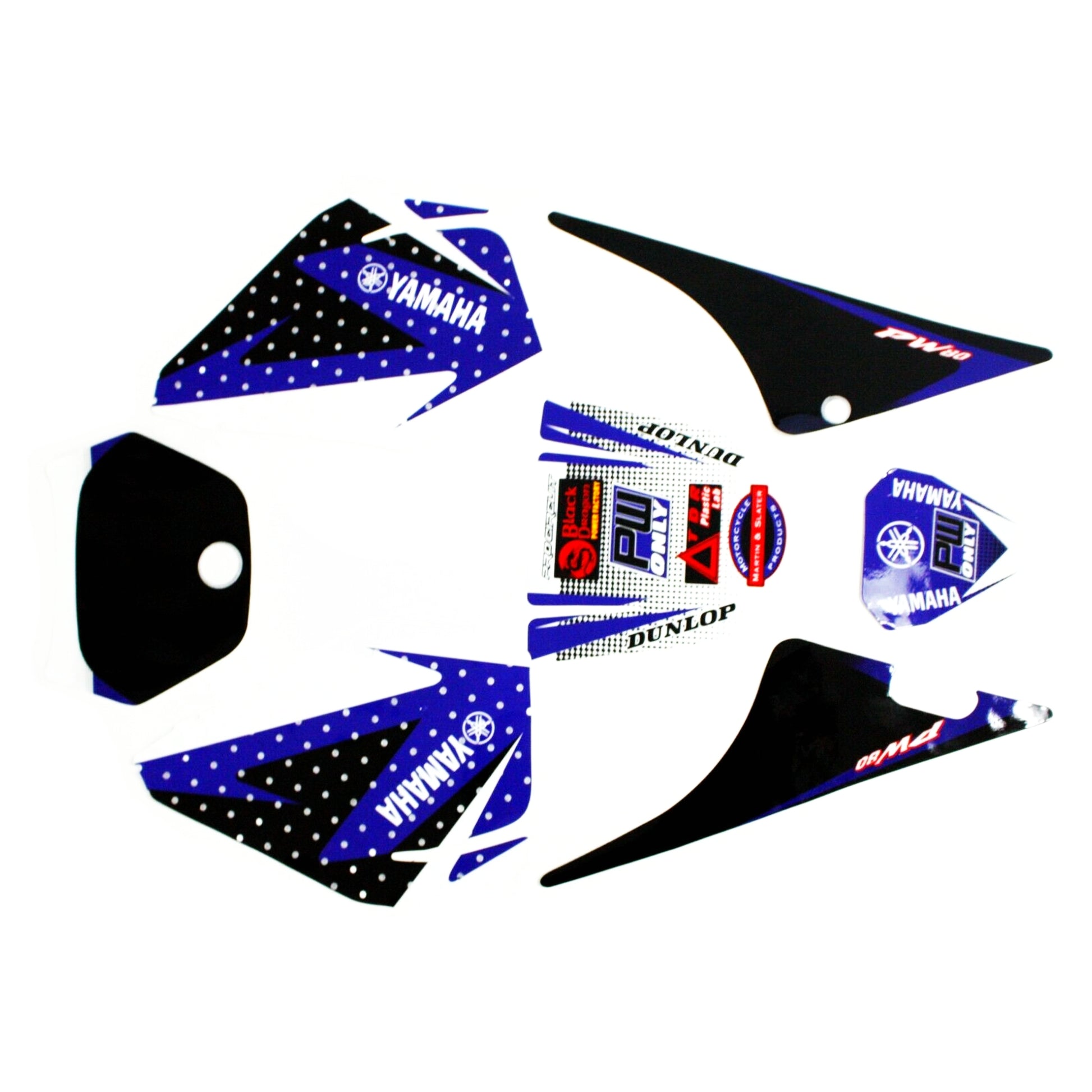 3M BLUE Decals Graphics Sticker Kit YAMAHA PEEWEE 80 PW80 PY80 Fairing Dirt Bike